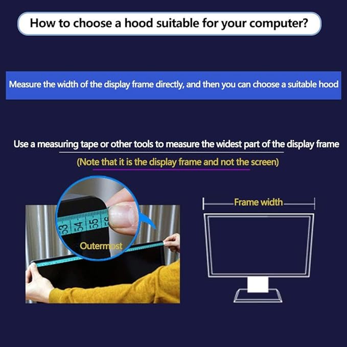 Leather Monitor Hood19-32 Inch Adjustable Monitor Hood SunshadeMulti-Function Screen Light BarrierAll-Sides Coverage Display Sun VisorSuitable For Universal Monitor Of All Brands(19in/20in)