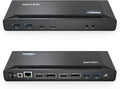 WAVLINK Universal USB C Laptop Docking Station Dual Monitors 5K/4K@60Hz with 65W Host Charging for Thunderbolt 4/3 USB-C Windows Mac M1-M5/Macbook Neo Chrome (2HDMI+2DP) 6USB 3.0 1Gbps Ethernet