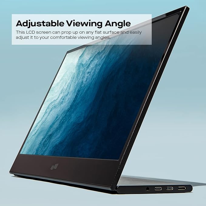 Mobile Pixels Glance Portable Monitor 16 FHD 1080P Monitor Travel Monitors with Dual Speakers Tilt Adjustment &amp Non-Slip HDMI USB C Plug &amp Play Extra Monitors for Laptop macOS Windows