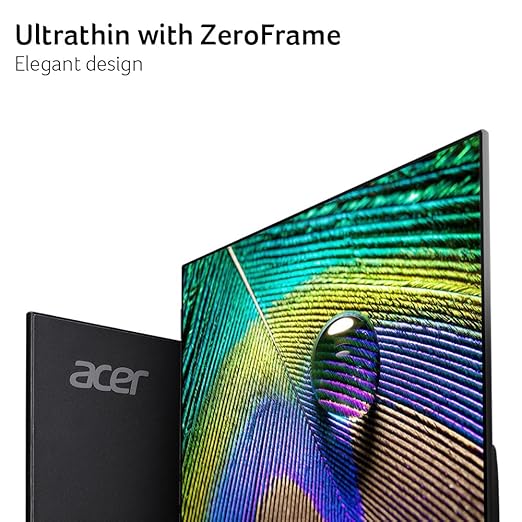 acer SB240Y G0bi 23.8 IPS Full HD Ultra-Slim Edge-to-Edge Gaming Office Monitor | Adaptive-Sync Support (FreeSync Compatible) | Up to 120Hz Refresh | 1ms (VRB) | Tilt | HDMI &amp VGA Ports | Black