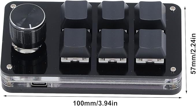 Macro Mechanical Gaming Keyboard One Handed Gaming Keyboard Programmable Keypad for Gaming Music Media and More