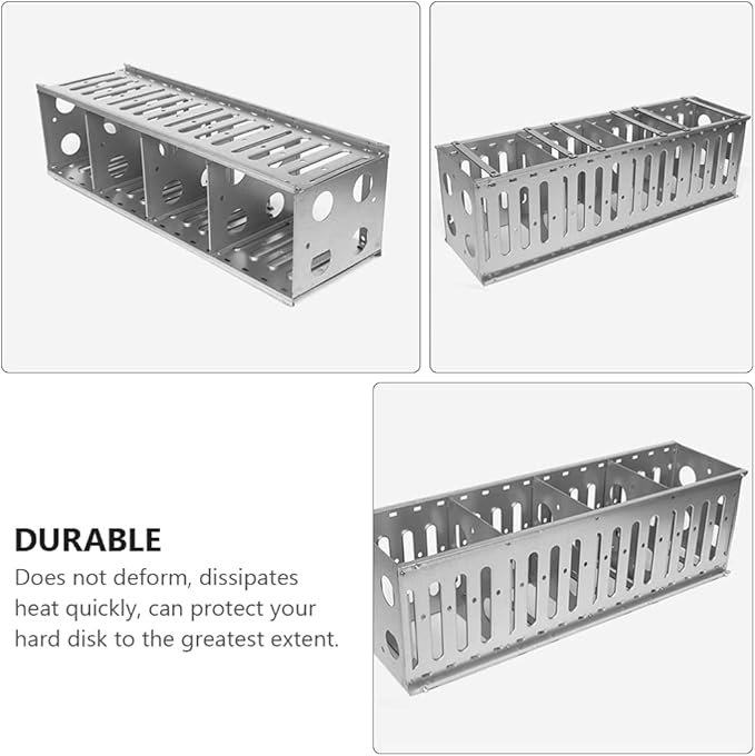 1set Hard Drive Bracket Mounting Cage for Ssd Easy Installation Shockproof Design Multi-Layer Expansion for Home Office Use