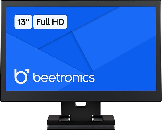 Beetronics 13-Inch Full HD IPS Monitor - Professional Industrial-Grade Display | HDMI VGA BNC RCA Inputs | Durable Metal Housing Matte Screen 24/7 Continuous Operation Wide Viewing Angle 13HD7M