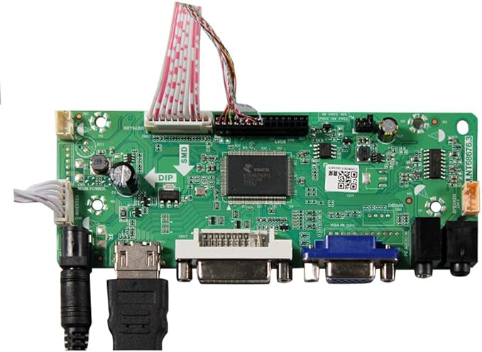 VSDISPLAY 9.7 Inch LCD Screen 1024x768 IPS Display with Resistive Touch Panel Supports/DVI/VGA Controller Board 68676