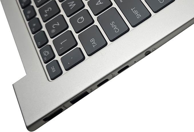 Laptop US Keyboard Compatible for HP ProBook 445 G11 440 G11 Zhan 66 14 G7 HSN-Q39C Backlit Silver Palmrest Upper Cover Case N99341-001 N98209-001 4BX8VTATPA0