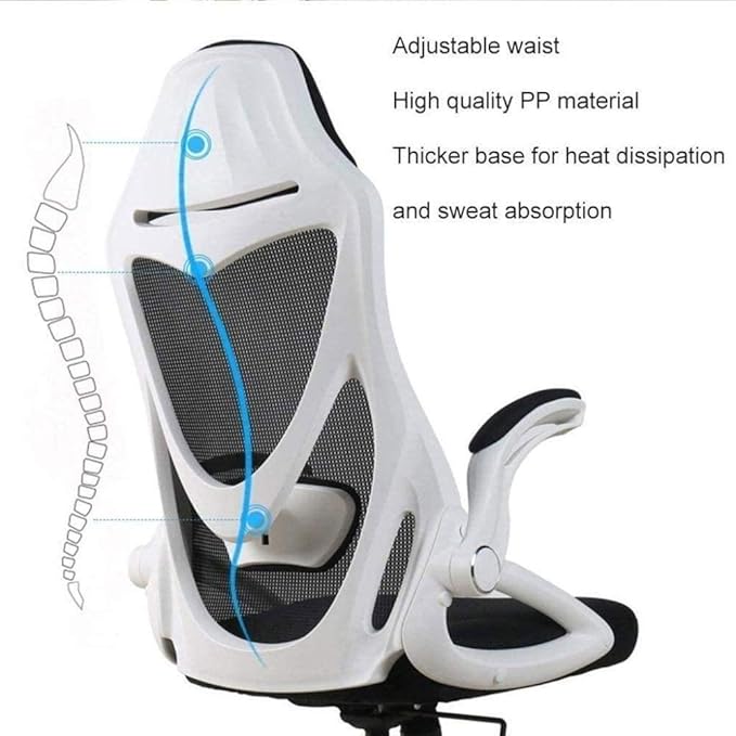 Office Chair Gaming Chair Computer Chair Ergonomic Office Desk Chair with Adjustable Armrest Lumbar Support Headrest and Breathable Skin Friendly Mesh (Color : Svart)