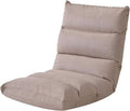 ELEFOCUS Folding Sofa Chair Folding Floor Chair Meditation Chair with Backrest Leisure for Bay Window Bedroom(Khaki)