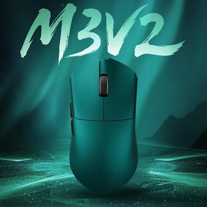 Darmoshark M3V2 8K Wireless Gaming MouseTri-Mode 2.4G/USB-C/Bluetooth Mouse Up to 26000DpiPAW3395 Optical Sensor Lightweight 58g5 programmable ButtonComputer Mouse for LaptopPCWindowsMac(Green)