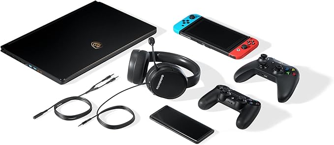 SteelSeries Arctis 1 Wired Gaming Headset – Detachable Clearcast Microphone – Lightweight Steel-Reinforced Headband – for PC PS4 Xbox Nintendo Switch and Lite MobileBlack