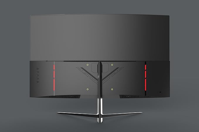 ZZA 32 Inch Curved Monitor1440p VA Screen 165Hz 1500R Curved Gming MonitorComputer Monitor 1msFreeSync &amp G-Sync HDR10 120% sRGB Coverage DP/HDMI PC Monitor VESA Mount Compatible