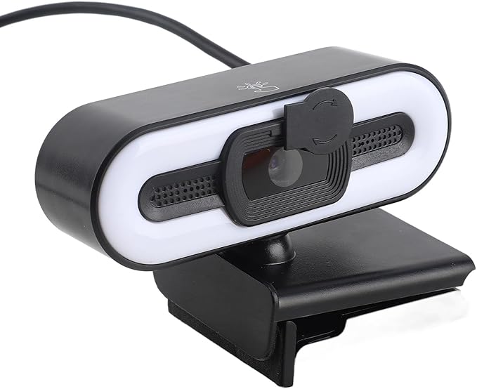 4K Webcam Built in Microphone Bright Fill Light Auto Beauty USB 2.0 Interface Autofocus for Laptop Desktop Computer LCD Display