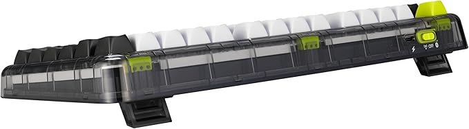 ASUS Jelly75 Wireless Keyboard KD201 – Tri-Mode (BT/2.4GHz/Wired) up to 5 Devices Hot-Swappable 1K Polling Rate Smooth Quiet Typing Windows/MacOS Toggle for Productivity/Gaming – Volt Green