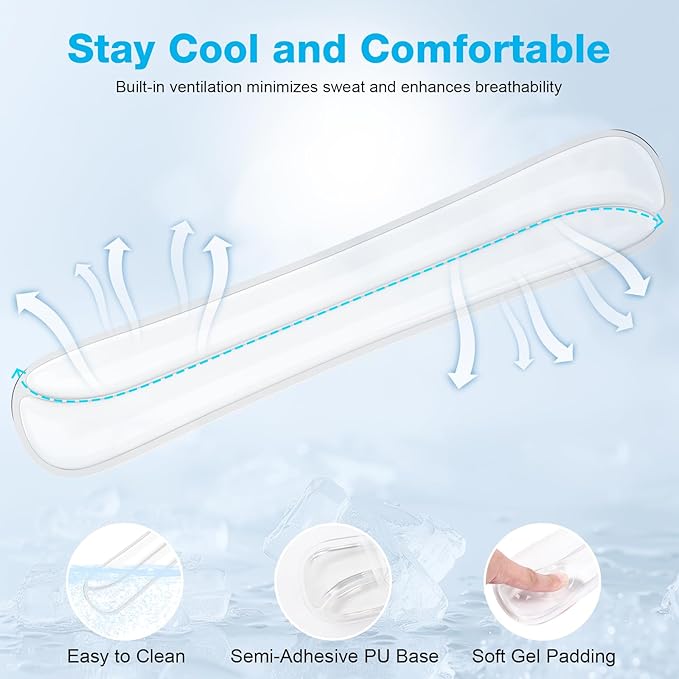 Gel Mouse pad &amp Keyboard Wrist Rest Set Ergonomic Keyboard and Mousepad with Wrist Support Keyboards Wrist Rest Computer Keyboards Pad Cooling Gel Clear