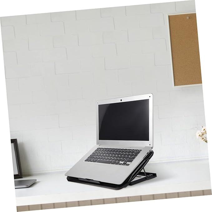 NUOBESTY Laptop Cooling Stand Riser for Laptop Double USB Interface Slip Bottom Heat Dissipation Rack