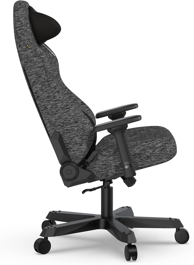 DXRacer Tank XXL Ergonomic Video Gaming Chair for Adults Reclining Gaming Chairs with Magnetic Head Pillow and Lumbar Support Racing Style Height Adjustable (Woven Fabric Gray)