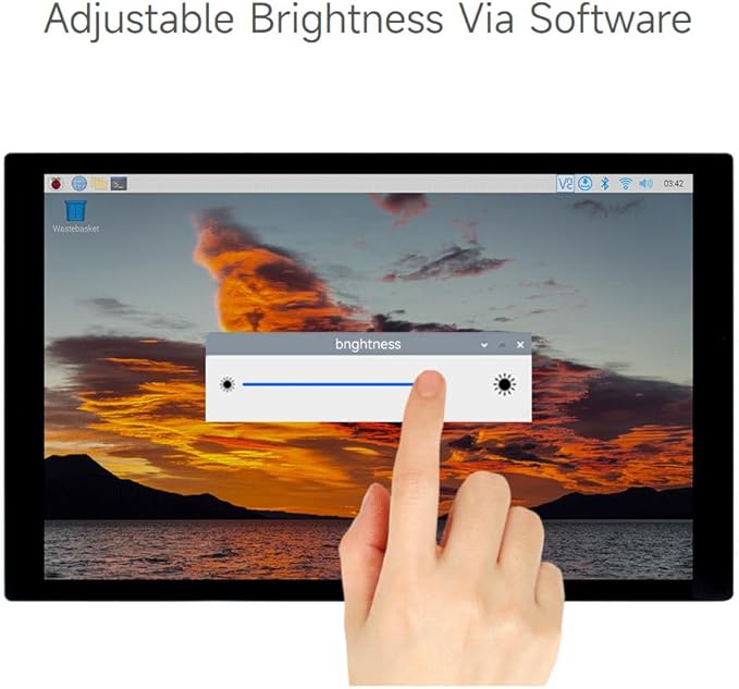 waveshare 10.1inch Capacitive Touch Display Compatible with Raspberry Pi 5/4B/3B+/3A+ CM3/3+/4* 1280×800 IPS DSI Interface
