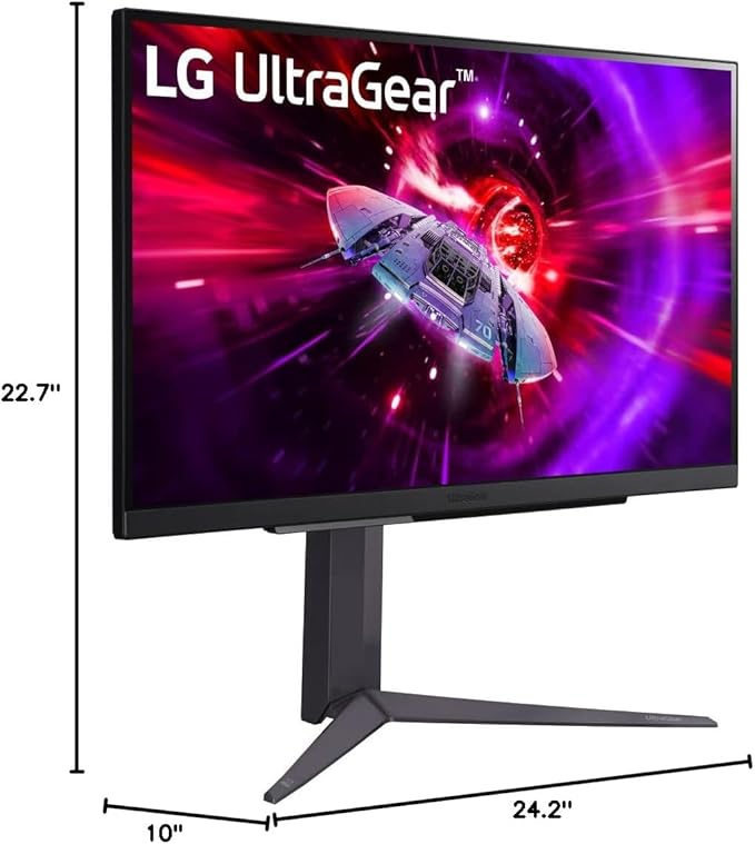 LG 27GR83Q-B 27-inch Ultragear QHD (2560x1440) IPS Gaming Monitor 240Hz 1ms DisplayHDR 400 G-Sync AMD FreeSync Premium HDMI 2.1 DisplayPort 4-Pole HP Out DTS GP:X Tilt/Height/Pivot Stand Black