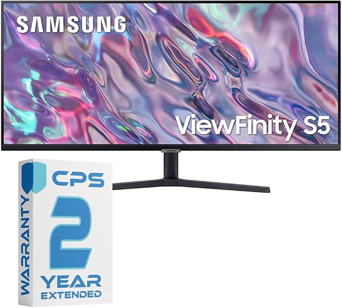 Samsung 34-in ViewFinity S50GC Series Ultra-WQHD Monitor 100Hz 5ms Eye Care - LS34C502GANXZA 2023 Bundle w 2 Year Assurance Add-On