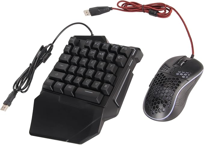 Diydeg One Handed RGB Gaming Keyboard and Combo for Master Pro for 4 for Half Hand Keyboard Converter Combo Wired Keypad Adapter Set Mobile Game Converter