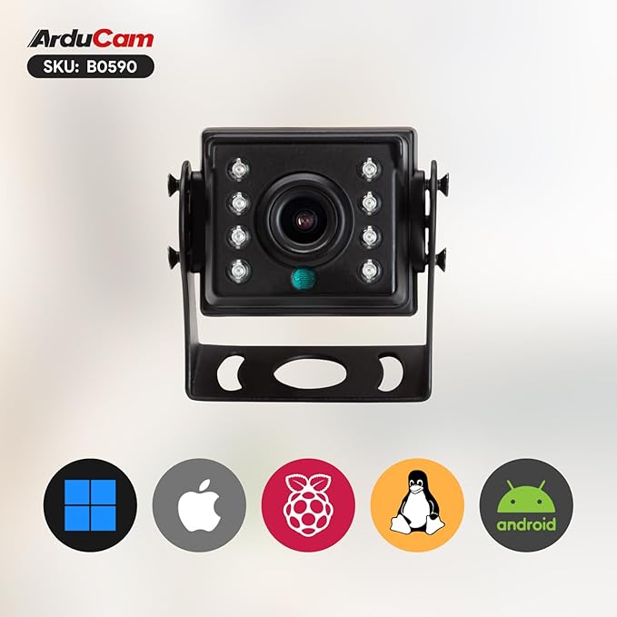 Arducam 2MP Day &amp Night Vision USB Camera Module 1080P Automatic IR-Cut Switching USB 2.0 Webcam with 850nm IR LEDs for Windows Linux Android and Mac OS