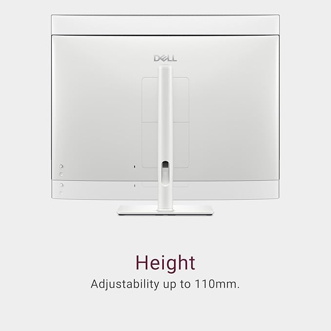 Dell 32 Plus 4K QD-OLED Monitor S3225QC - 31.6-inch (3840 x 2160) 120Hz 0.03ms Display AI-Enhanced 3D Spatial Audio Height/Tilt/Swivel/Slant Adjustment - Ash White