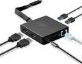 RVP+ USB C Docking Station Dual Monitor 6-in-1 100W Laptop-Charging DisplayPort Multi-Stream Transport (MST) Ethernet Compatible with Thunderbolt 3 Laptop (RVP-601)