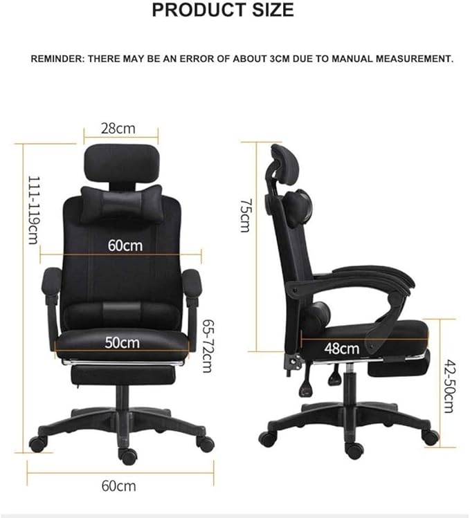Office Chair Gaming Chair Office Chair with Arms Reclining Leather Computer Chair Swivel Office Chair with Footrest Adjustable Headrest and Lumbar Support (Color : Green Size : L)