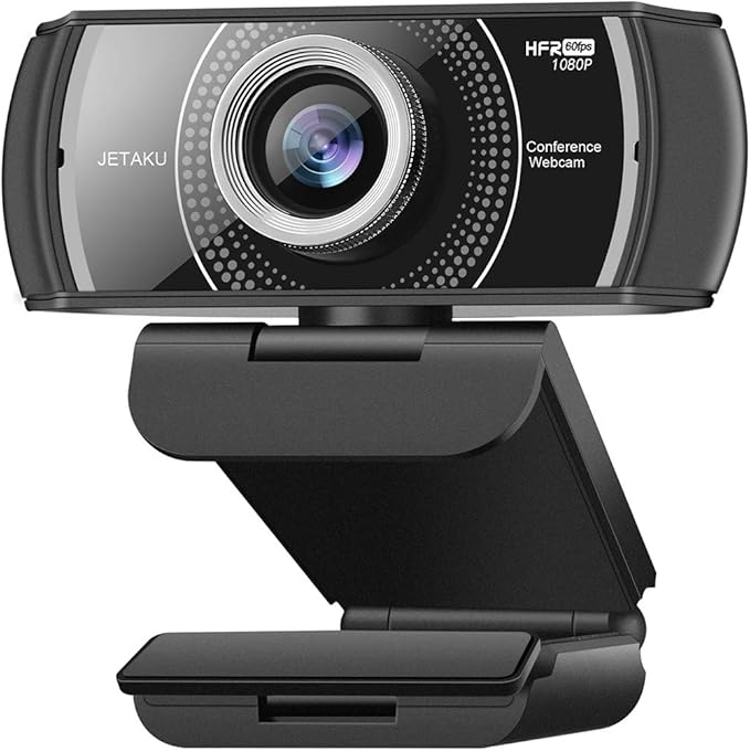 Webcam with Microphone 1080P 60FPS Privacy Cover Web Camera for Desktop Autofocus Dual Noise-Cancelling Mics Streaming Webcam for Gaming Laptop/Mac/Zoom/YouTube/Video Calling/Office