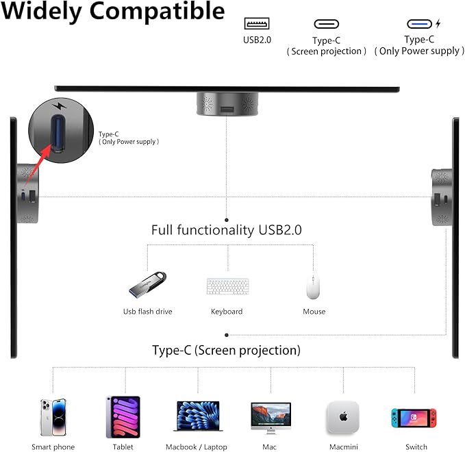 Portable Monitor Touchscreen for Mac 13.3 2.5K Touch Screen Monitor with Protective Sleeve USB-C Plug &amp Play 1500:1 0.22 Ultra-Thin Laptop Screen Extender for Mac Laptop PC Switch
