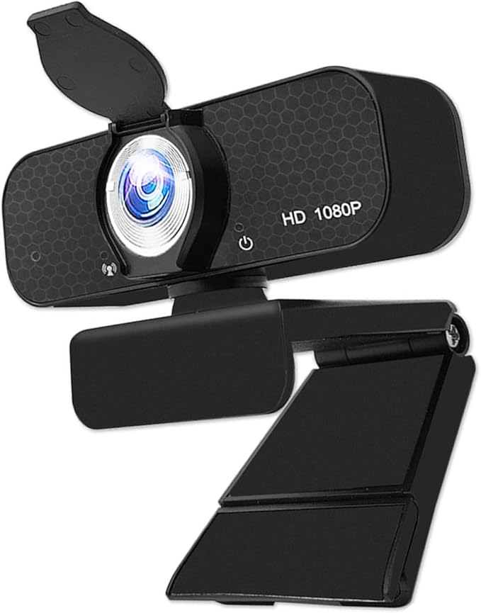 USB Webcam Builts in Noise Cancelling Microphones and Adjustable Tripods Stand for Highly Definition 1080P 2K 4K Video R