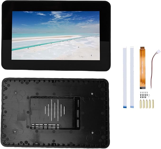 DSI Capacitive Touch Screen 7 Inch 1280x720 IPS Display with Stand Portable Monitor for RasPi5 CM5 4B CM4 3B+ 3A+ 3B CM3+ CM3 Bookworm System Support