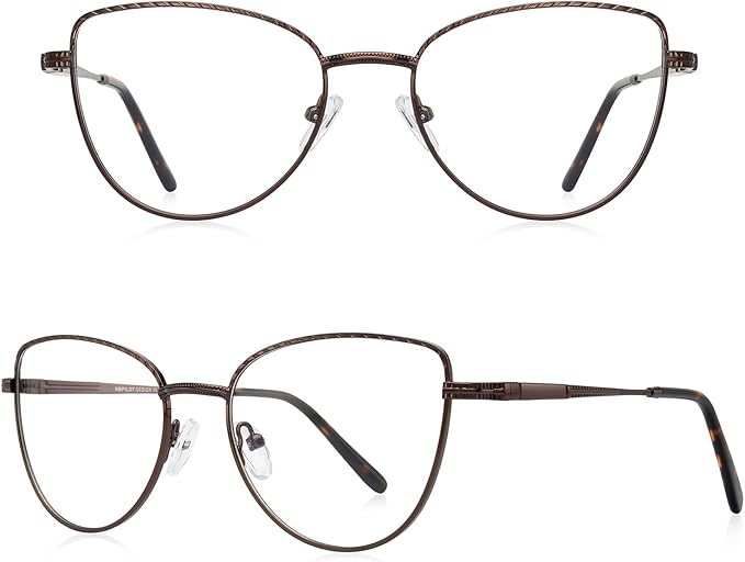 RB. Pilot Retro Cateye Reading Glasses for Women Blue Light Blocking Computer Glasses Spring Hinge Readers