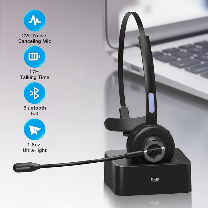 Gsou Webcam with Headset and Microphone 1080P Webcam with Privacy Cover Plug and Play Web Camera for Desktop Computer Zoom Meetings Audio Bluetooth only for Headset