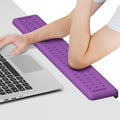 Leolee L-Shaped Desk Long Wrist Rest Elbow 60CM Purple Memory Foam Arm Rest for Desk with Non-Slip Base Ergonomic Desk Edge Cushion Wrist Support for Computer Keyboard Typing Office Home