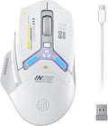 INPHIC IN9 Wireless Gaming Mouse True Tri-Mode Bluetooth/Type-C Wired/2.4G Wireless Connection 10000 DPl Fully Programmable RGB Backlit for Laptop PC Mac