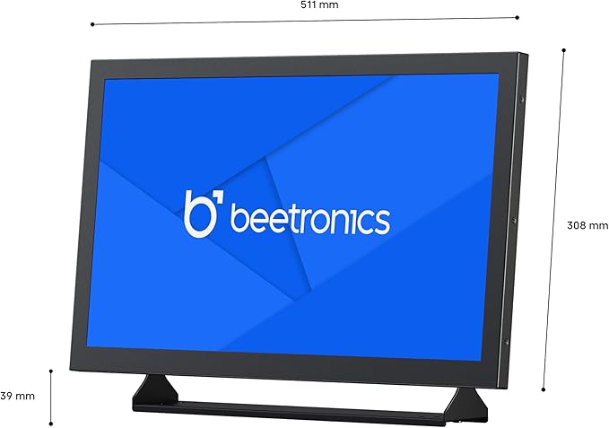 Beetronics 22-Inch Full HD IPS Monitor - Professional Industrial-Grade Display | HDMI VGA BNC RCA Inputs | Durable Metal Housing Matte Screen 24/7 Continuous Operation Wide Viewing Angle 22HD7M