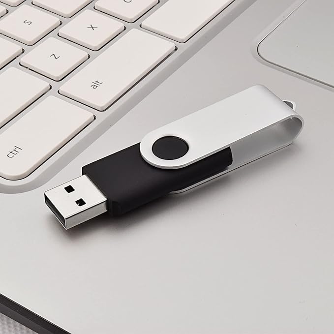 JUANWE 4GB USB Flash Drive 10 PacksBulk Thumb Drives Jump Drive with 360°Swivel Shell Fold Storage USB Stick with Lanyard Hole Portable Pen Drive Mutipack Zip Drive Black