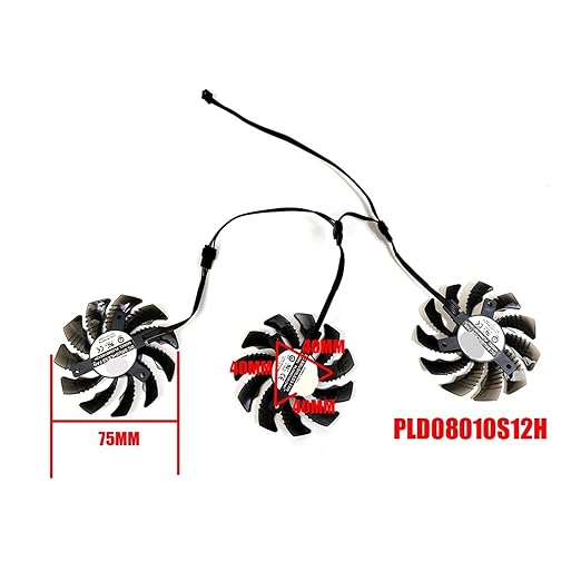 75mm PLD08010S12H Cooler Fan(Fan-A)