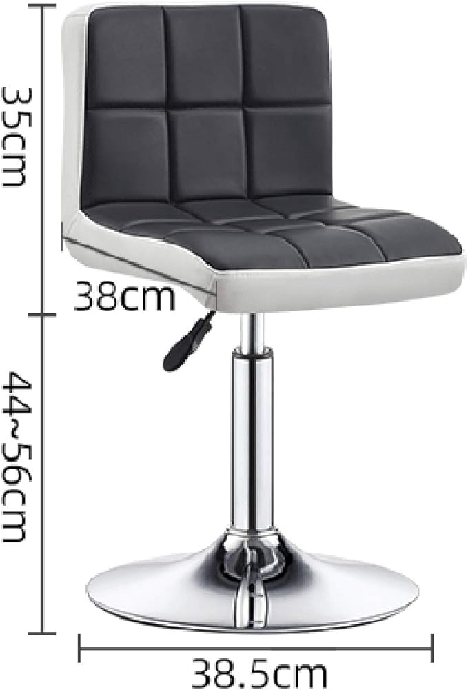 Mlaea Classroom Dormitory Hotel Chair TV Station Laboratory Chair with A Flexible Lifting Rod Computer Racing Gaming Chair 38 * 44-56CM(Color:#1)