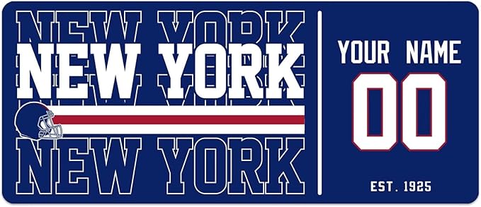 ANTKING New York Mouse Pad Custom Name and Number Desk Pad for Men Women Youth Gifts