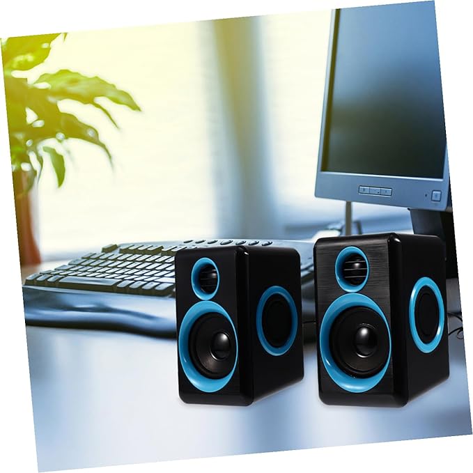 TEHAUX Mini Loudspeaker Box USB 2.0 Computer Speakers for Desktop Laptop Notebook Pc Compact Mini Speaker with Dc 5v Power Home Office Audio Accessories