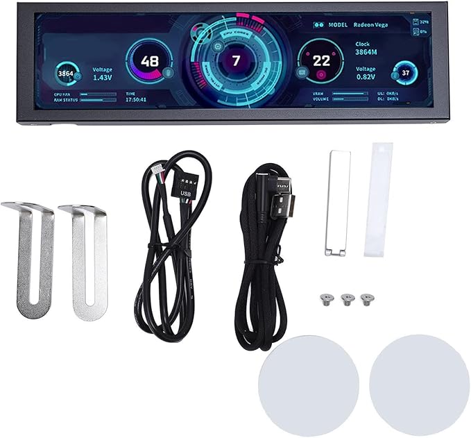 1920x480 Resolution 8.8 Inch PC Monitor with Builtin Decoding Chip for Enhanced User Experience Perfect for Video Editing