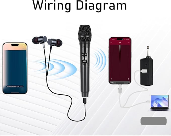 Wireless Dynamic Mic with Stable Connectivity and Versatile Sound Effects for Live Broadcast Portable Karaoke Microphone for Events