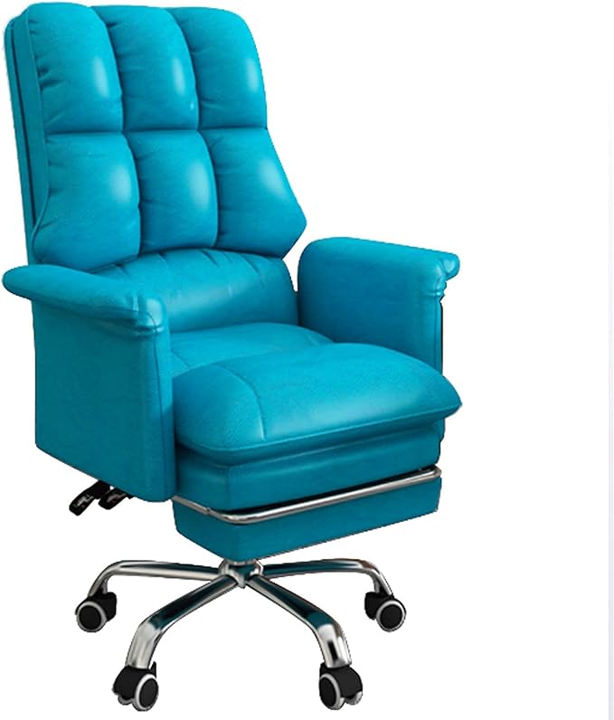 Computer Office Chair Swivel Task Chair Gaming Pink Chair Office Chair with Footrest with Adjustable Tilt Angle 360° Swivel High Back Pu Leather Executive Task Chair for Heavy People Home OfficePink
