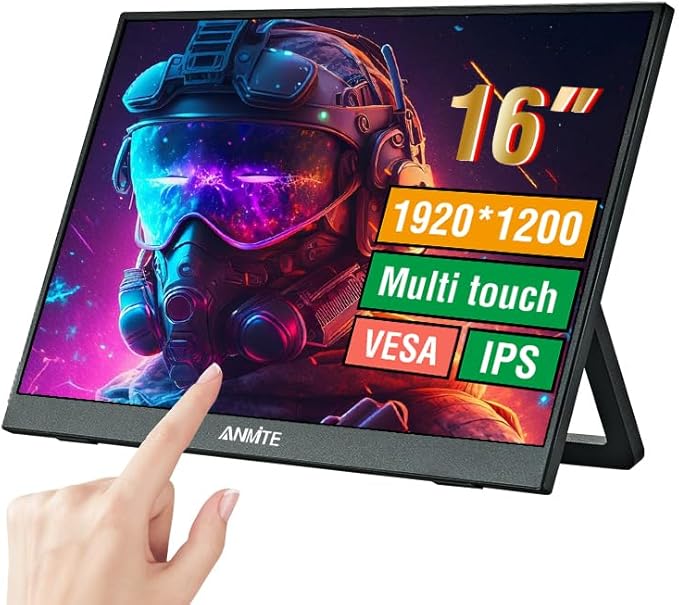 16 Portable Touch Monitor for Laptop Computer Gaming Display Metal Enclosure Mobile Display
