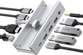 ORICO Clip Docking Station 8-in-1 Clamp USB C Hub with 4K@60Hz HDMI 100W PD Gigabit Ethernet 4xUSB Port AUX 10Gbps Clamp Docking Station for Laptop MacBook PC (Adapter Not Included)