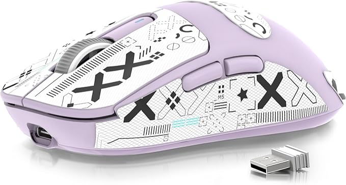 ATTACK SHARK X3 Wireless Gaming Mouse 49g Bluetooth/2.4G/USB-C Ergonomic Computer Mouse PAW3395 26K DPI Sensor 200h Battery Life Programmable Buttons Gaming Accessories for PC/Laptop/Mac