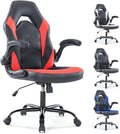 Heavy Duty Gaming Chair Ergonomic Gamer for Home Office with Lumbar Support Adjustable Backrest Flip-Up Armrest and Stable 360° Swivel Wheels for Adults Professional Gamers and Teens Black-Red