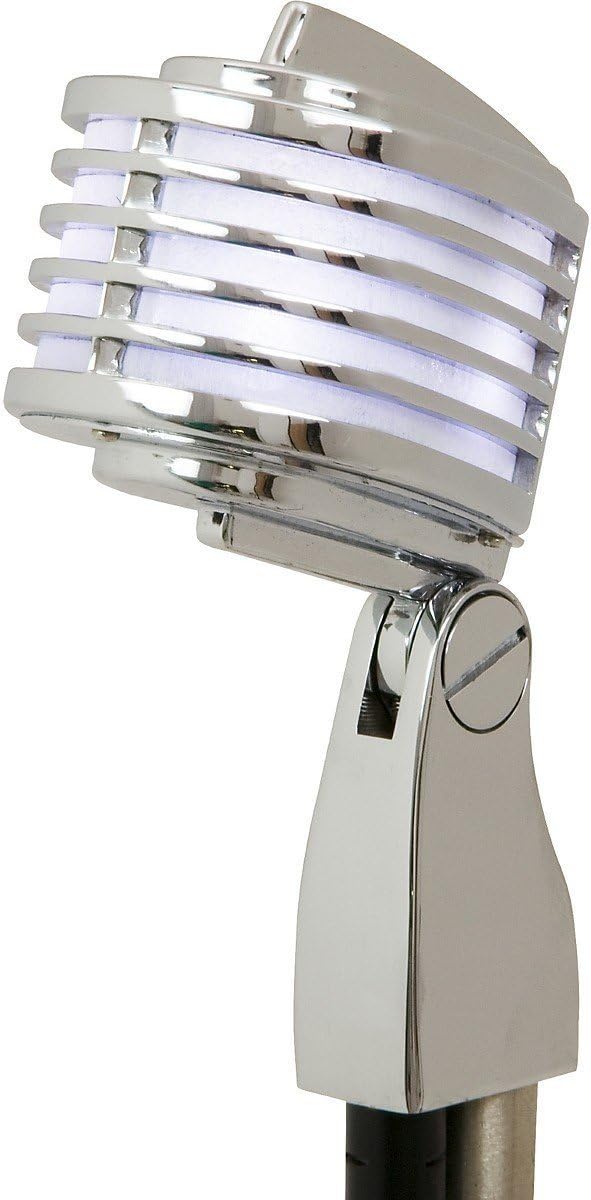 Heil The Fin Dynamic Microphone for Live Sound Applications and Video Podcasting XLR Microphone with Vintage Appeal Wide Frequency Response and Superior Rear Noise Rejection - Chrome/White