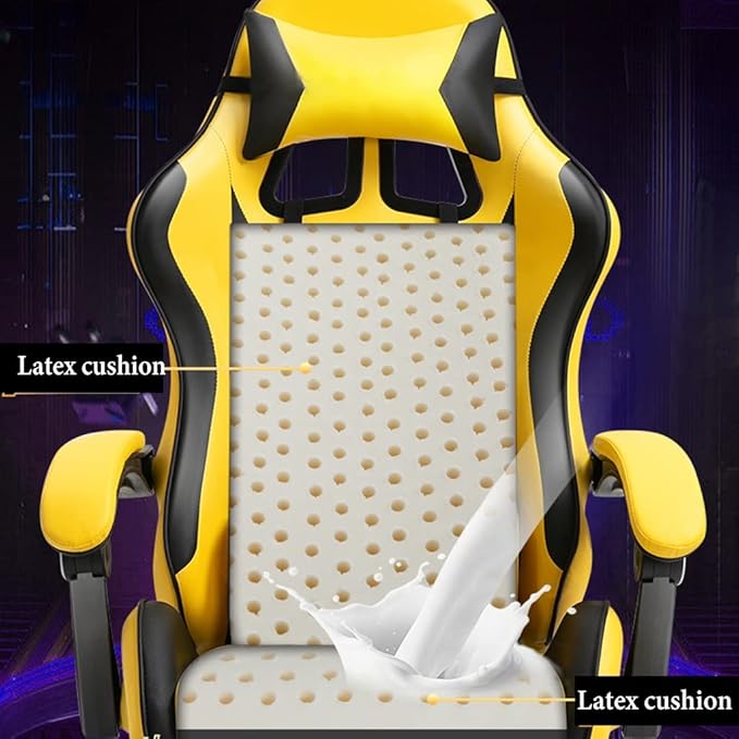 GIZNXBA Gaming Chair with Footrest Ergonomic Computer Chair Gaming Lumbar Support Backrest and Seat Height Adjustable Swivel Recliner Racing Office Chair Video Game Chair (Color : /Pink)